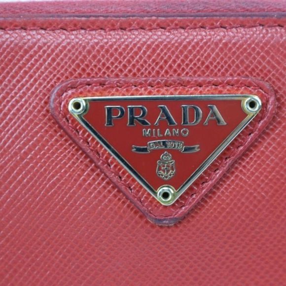PRADA True Red Saffiano Leather XL Zip Around - Picture 4 of 8